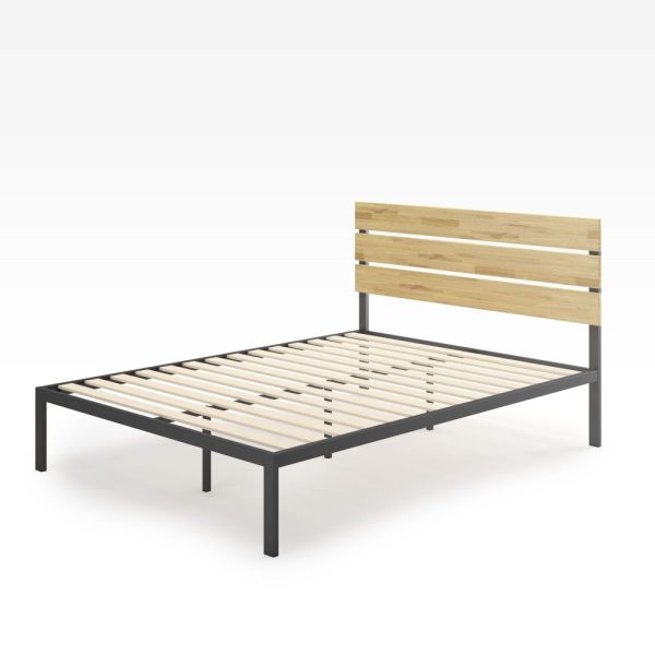 Paul Metal and Wood Platform Bed Frame Online now