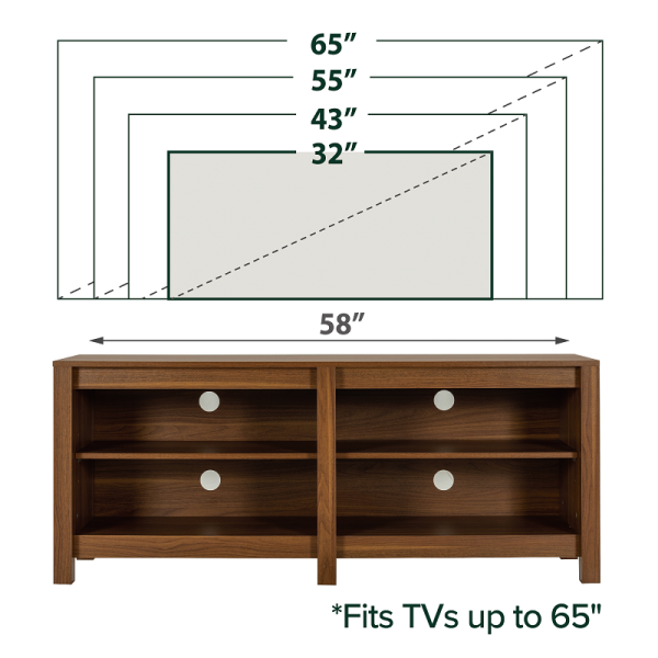 Zinus Camden TV Stand with Open Shelves Supply