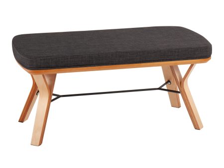 Folia - Mid Century   Modern Bench Online now