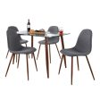 Clara Pebble - 5 Piece Mid Century Modern Elegant Dining Set For Cheap