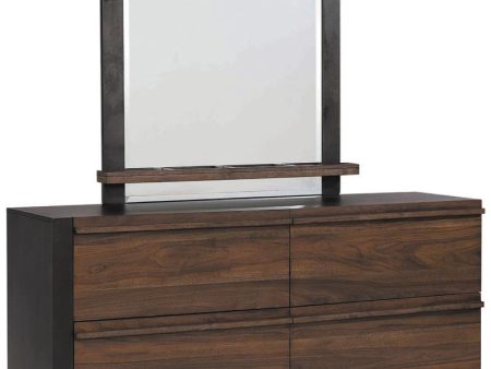 Azalia - 4-Drawer Dresser With Mirror - Walnut Online Hot Sale