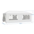 Wedding Party Canopy Tent Outdoor Gazebo With 6 Removable Sidewalls - White Online Sale