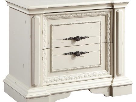 Evelyn - 2-Drawer Nightstand - Distressed White For Discount