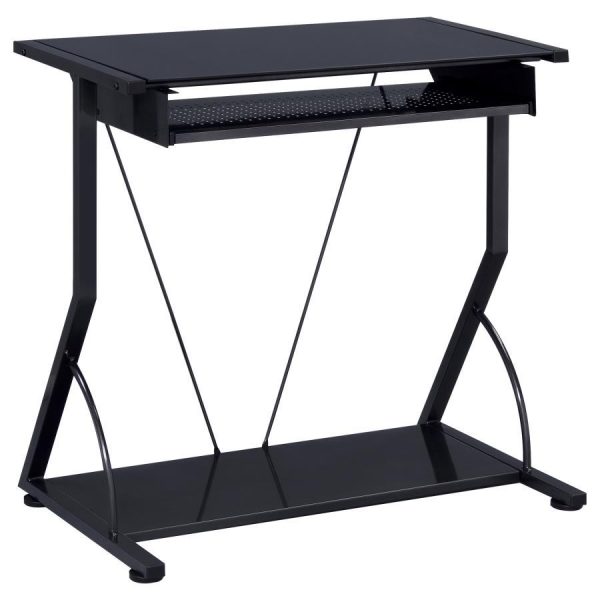 Alastair - Computer Desk With Keyboard Tray - Black Online now