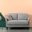 Zinus Jackie Classic Upholstered Love Seat (Soft Grey Weave) (2 Seaters) Online Hot Sale