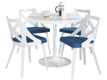 Dakota Charlotte - 5 Piece Contemporary Design, Dining Set Online