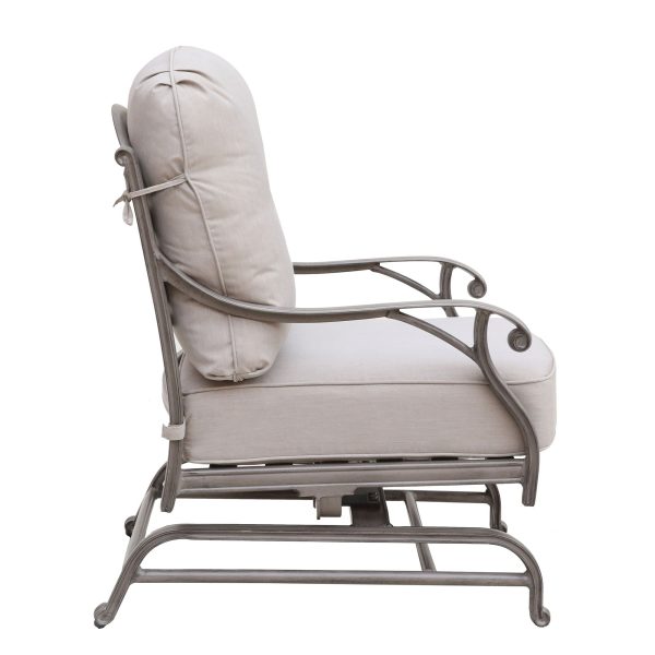 Cast Aluminum Club Motion Chair With Cushion (Set of 2) - Gray Hot on Sale