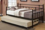 Black & Bronze Metal Trundle Day Bed- Single Over Single- Trundle Optional- Model #311 Online Hot Sale