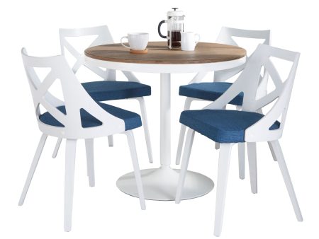 Dakota Charlotte - 5 Piece Contemporary Design Dining Set Fashion