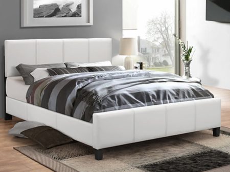 White Adjustable Headboard Bed- Single, Double or Queen- Model #174 For Cheap