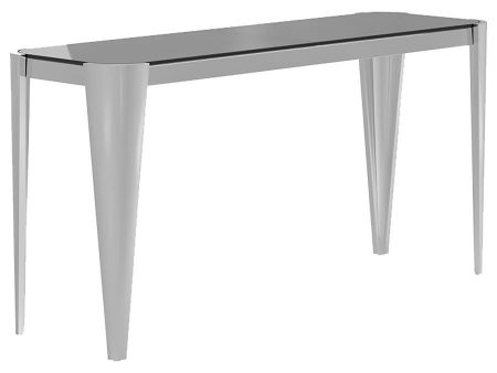 Desmond - Rectangle Glass Top Sofa Table - Pearl Silver Online Sale