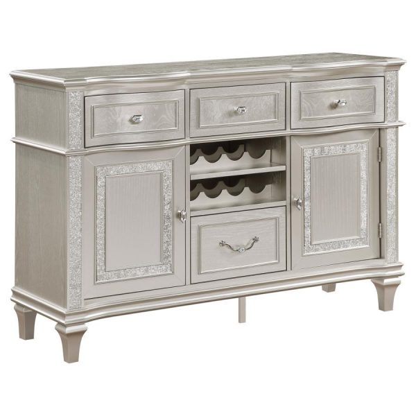 Evangeline - 4-Drawer Sideboard Buffet Cabinet - Silver Oak Fashion