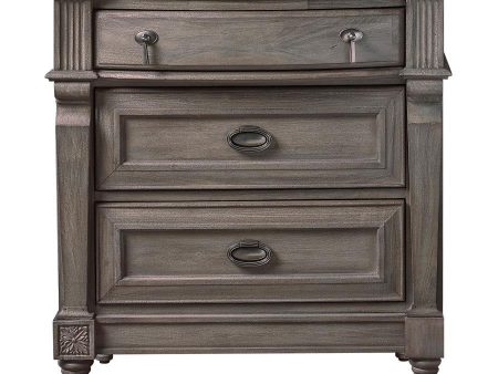 Alderwood - 3-Drawer Nightstand - French Gray Cheap