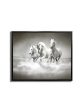 Wild Life Black & White Stallions Canvas- Frame Optional- Model #4828 For Sale