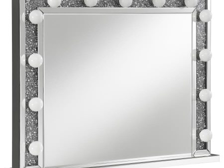 Wilmer - Rectangular Table Vanity Mirror With Lighting - Silver Sale