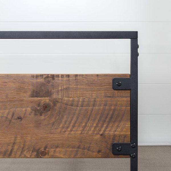 Zinus Bed Frame Suzanne Pull Out Metal Wood Bed Hot on Sale