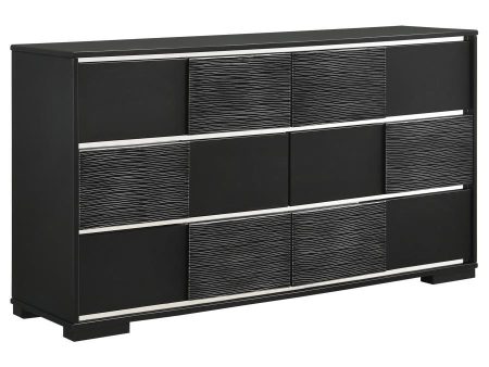 Blacktoft - 6-Drawer Dresser - Black Online Hot Sale