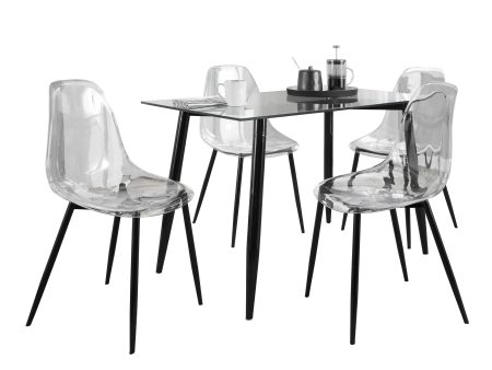 Clara - 5 Piece Mid Century Modern Dining Set Fashion