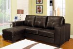 Brown Reversible Sofa Sectional with Contrast Stitching- Model #9356 on Sale