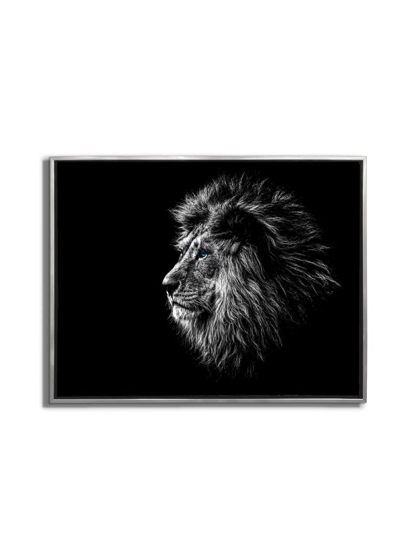 Wild Life Lion Head Canvas- Frame Optional- Model #4837234 For Cheap