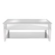 Silver Coffee Table - Clear Mirror- Model Danielle on Sale