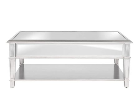 Silver Coffee Table - Clear Mirror- Model Danielle on Sale