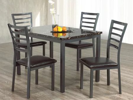 5 PC Marble Dining Table Set- Model #1026 on Sale