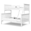 White Twin Over Full Solid Wood Bunk Bed- Model LB661 Sale