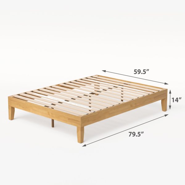 Moiz Deluxe Wood Platform Bed Frame Supply