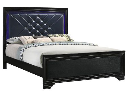 Penelope - Wood LED Panel Bed on Sale