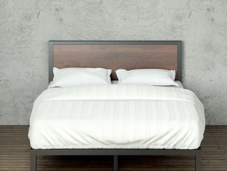 Mory Metal and Wood Platform Bed Frame Online Hot Sale