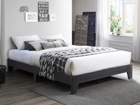 Espresso Wood Platform Bed- NO Box Spring Required- All Sizes Available- Model #5345 Online