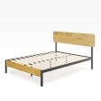 Olivia Metal and Wood Platform Bed Frame Online Hot Sale