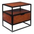 Walnut 1-Drawer Nightstand End Table- Model Victoria Cheap