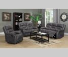 Grey 3 PC Fabric Recliner Set- With High Backing & Thick Padding- Model Larissa on Sale