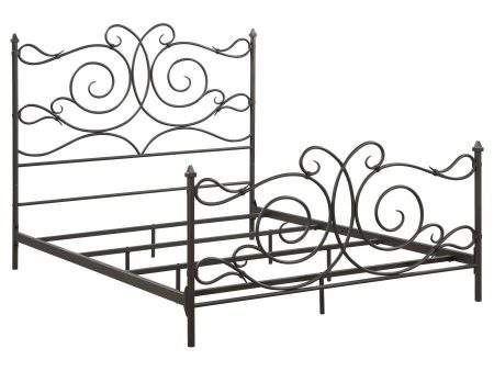 Parleys - Metal Eastern King Open Frame Bed - Dark Bronze For Sale