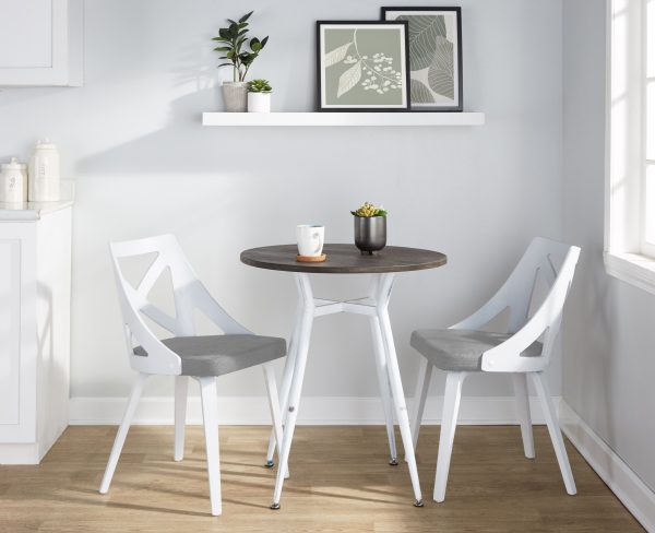 Clara Charlotte - 3 Piece Round Dinette Set Vintage With Rounded Online Sale