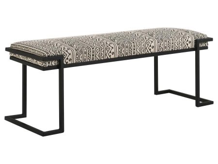 Alfaro - Upholstered Accent Bench - Black And White Online now