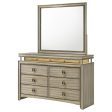 Giselle - 8-Drawer Dresser With Mirror - Rustic Beige Discount