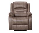 Caramel Brown 3 PC Fabric Recliner Set- With High Backing & Thick Padding- Model Larissa Online Hot Sale