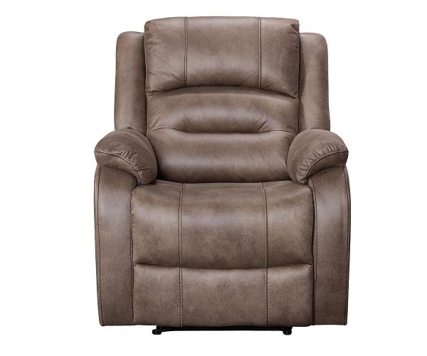 Caramel Brown 3 PC Fabric Recliner Set- With High Backing & Thick Padding- Model Larissa Online Hot Sale