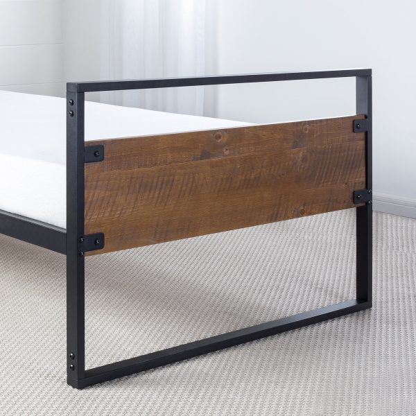 Zinus Bed Frame Suzanne Pull Out Metal Wood Bed Hot on Sale