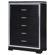 Cappola - 5-Drawer Bedroom Chest - Black on Sale