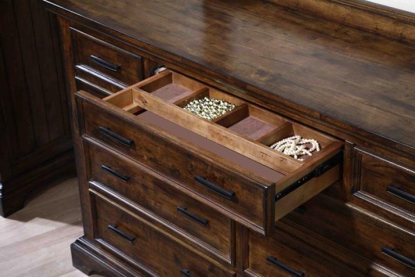 Elk Grove - 9-Drawer Dresser With Mirror - Vintage Bourbon For Sale