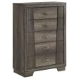 Janine - 5-Drawer Bedroom Chest - Gray Discount