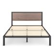 Mory Metal and Wood Platform Bed Frame Online Hot Sale