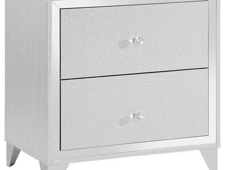 Larue - 2-Drawer Nightstand - Silver on Sale