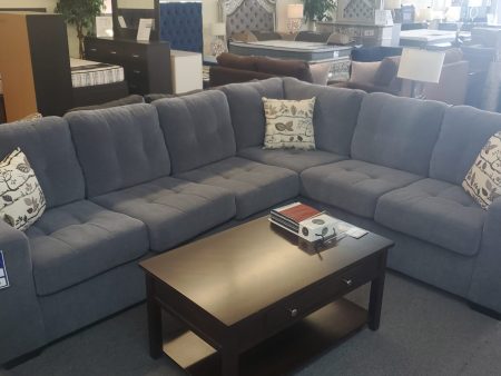 Grey Fabric Sectional- 100% Canadian Made- Choose Your Own Colour & Material- Custom Made- Model #9220 Cheap