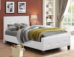 White Bed with Jewels- Single, Double or Queen- Model #178 on Sale