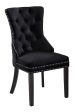 2, 4 or 6 Black Velvet Dining Chairs with Nail Head Details- Model #1221 Cheap